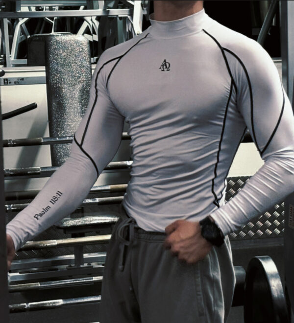 showing a compression shirt